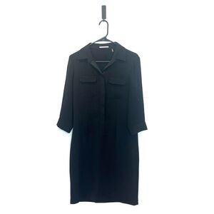 T Tahari black button down professional dress